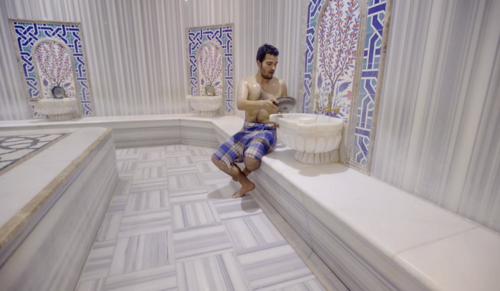 a man in a turkish bath