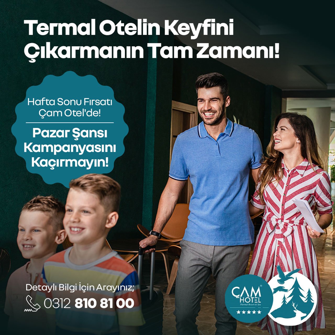 Çam Otel'de Hafta Sonu Fırsatı Pazar Şansı Kampanyası!