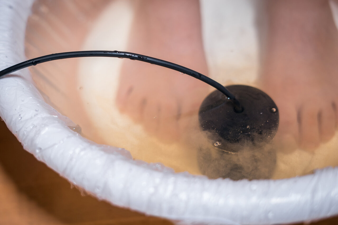 feet in a basin