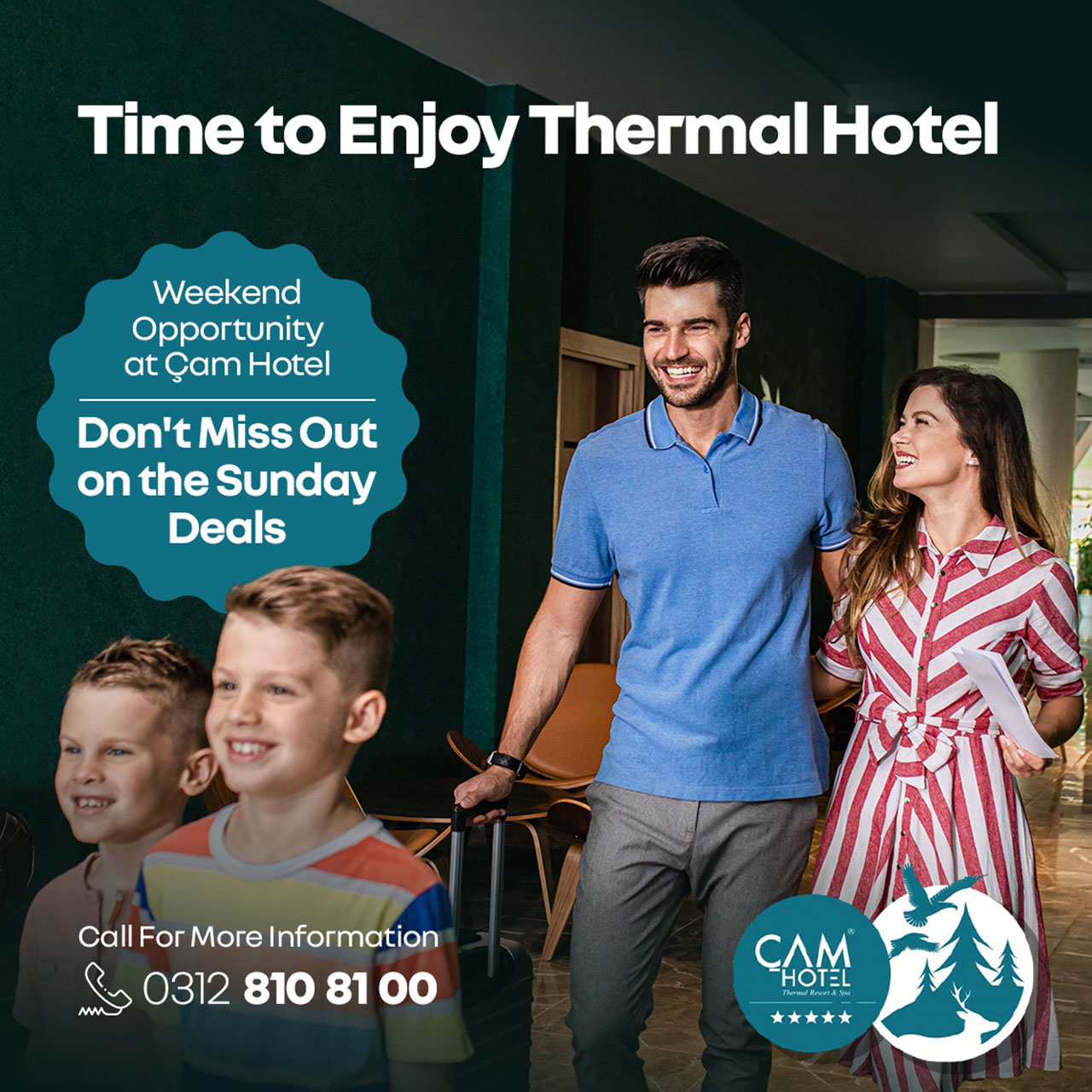 Time to Enjoy Thermal Hotel, Weekend Opportunity at Çam Hotel!