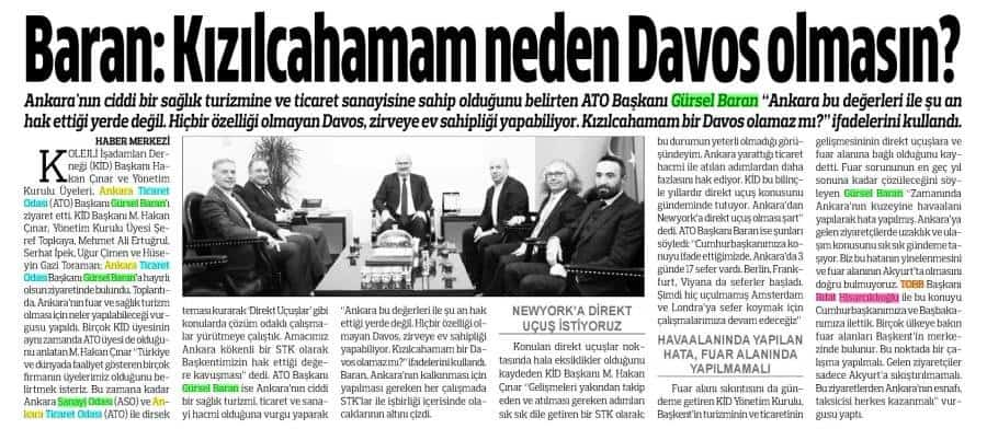 Gürsel Baran: Kızılcahamam Neden Davos Olmasın?