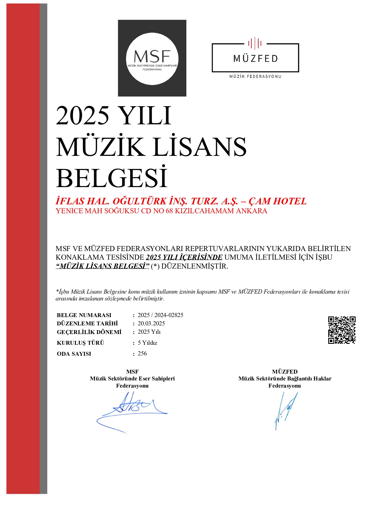 Çam Hotel Yangın Güvenlik Eğitimi Sertifikası 3