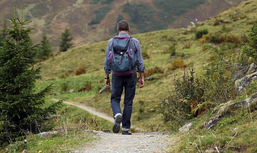 trekking nedir, manzara karşısında trekking yapan adam