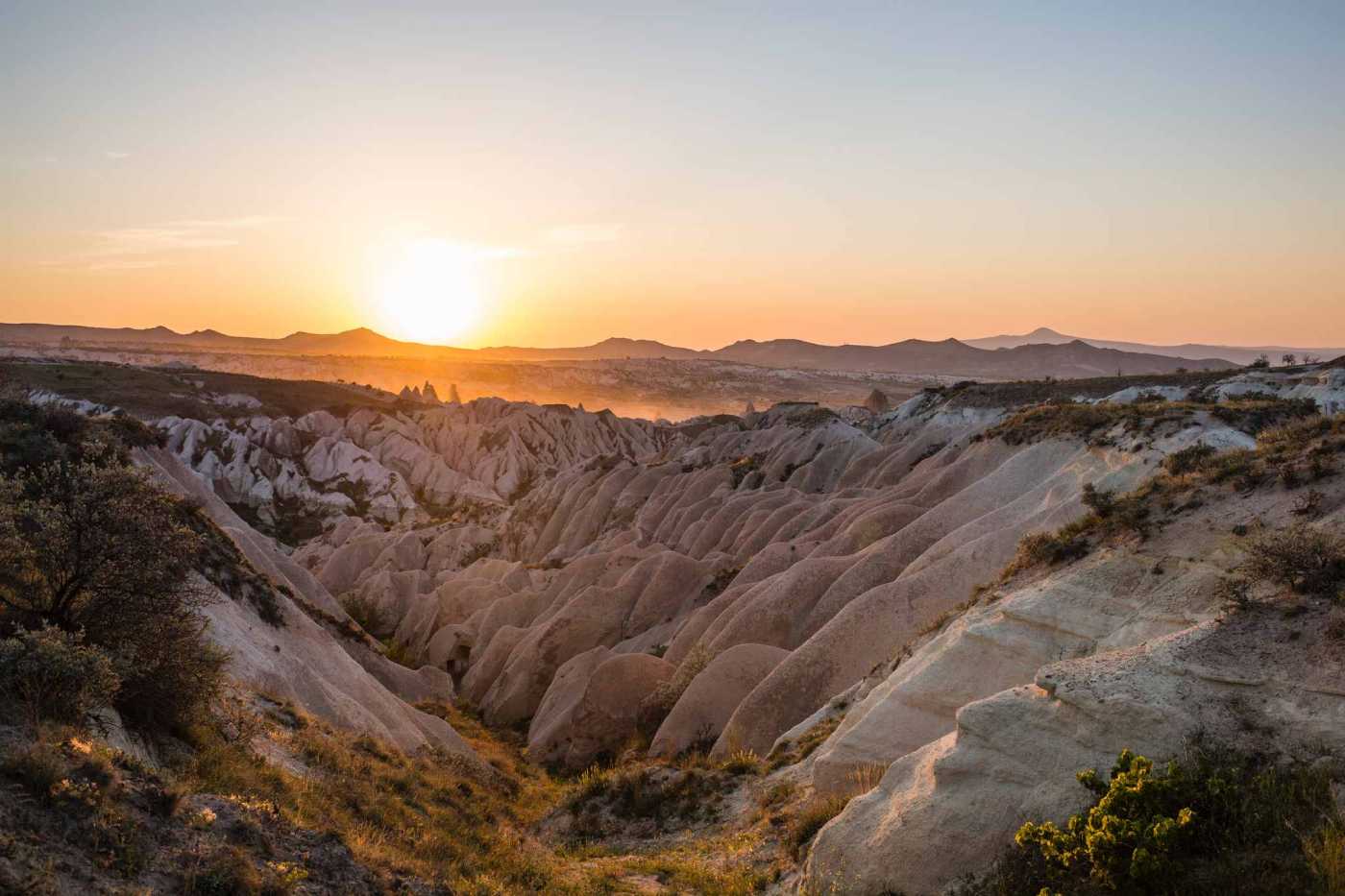 kapadokyada gün batımı, iç anadolu